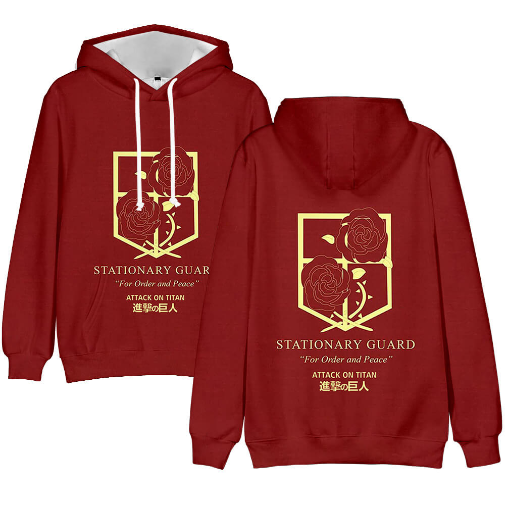 Attack on Titan Stationary Guard Long Sleeve Hoodie