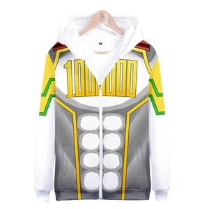 My Hero Academia 3D Print cosplay long sleeves zip-up hoodie