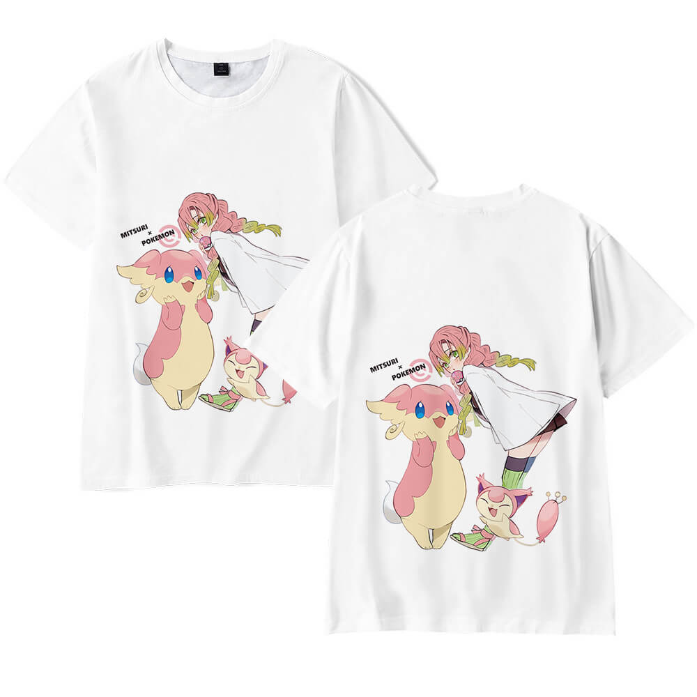 Demon Slayer Mitsuri x Pokemon short sleeves t-shirt