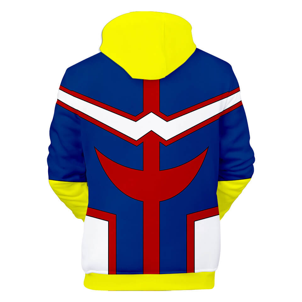My Hero Academia All Might 3D Print cosplay long sleeves hoodie (for kids and adults)