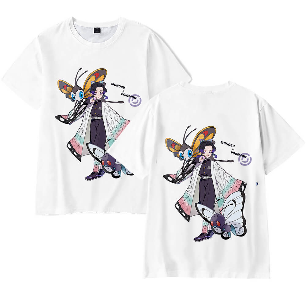 Demon Slayer Shinobu x Pokemon short sleeves t-shirt