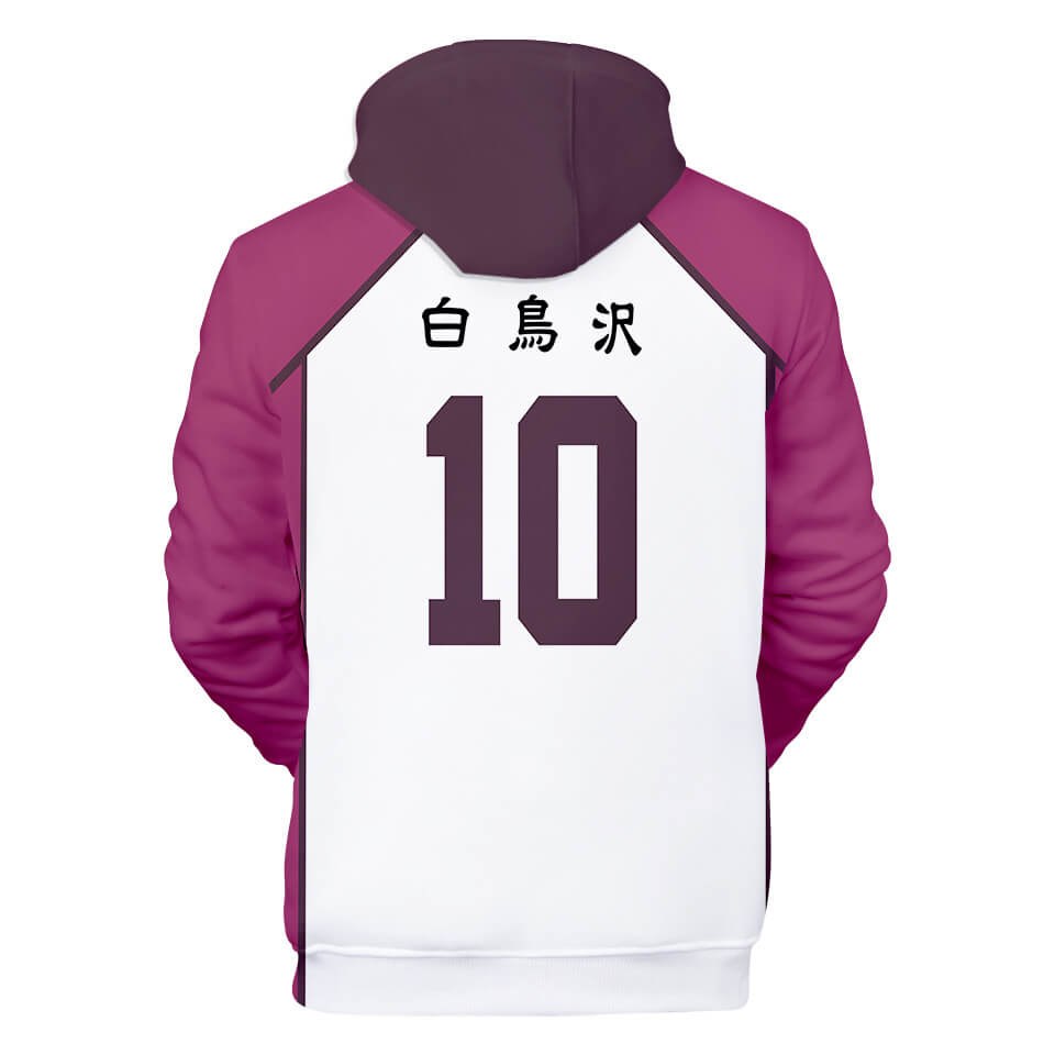 Haikyuu Shiratorizawa Academy Long sleeves Hoodie(Nunber 10,12,14)