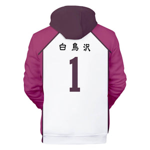 Haikyuu Shiratorizawa Academy Long sleeves Hoodie(Nunber 1,3,4,5,8)