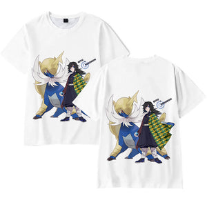 Demon Slayer Giyu x Pokemon short sleeves t-shirt