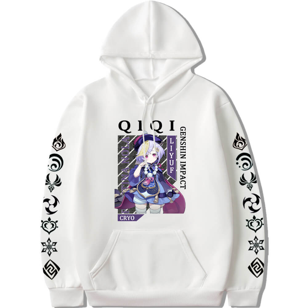 Genshin Impact Cryo Qiqi long sleeves hoodie 6 colors