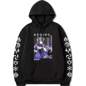 Genshin Impact Elecro Keqing long sleeves hoodie 6 colors