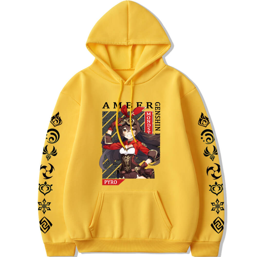 Genshin Impact Pyro Amber long sleeves hoodie 6 colors