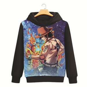One Piece Ace long sleeves hoodie 3 color