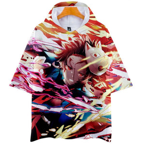 Demon Slayer Tanjiro Kamado 3D print long sleeves hoodie