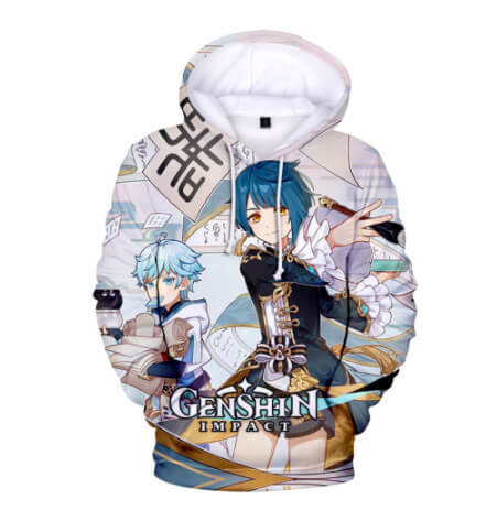 Genshin Impact 3d print long sleeves hoodie