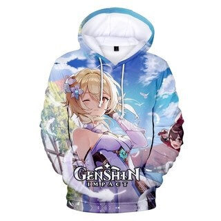 Genshin Impact 3d print long sleeves hoodie